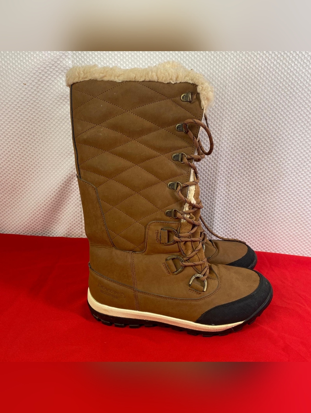 : Bearpaw Isabella Women's Snow Boots Waterproof Quilted Leather Size 10